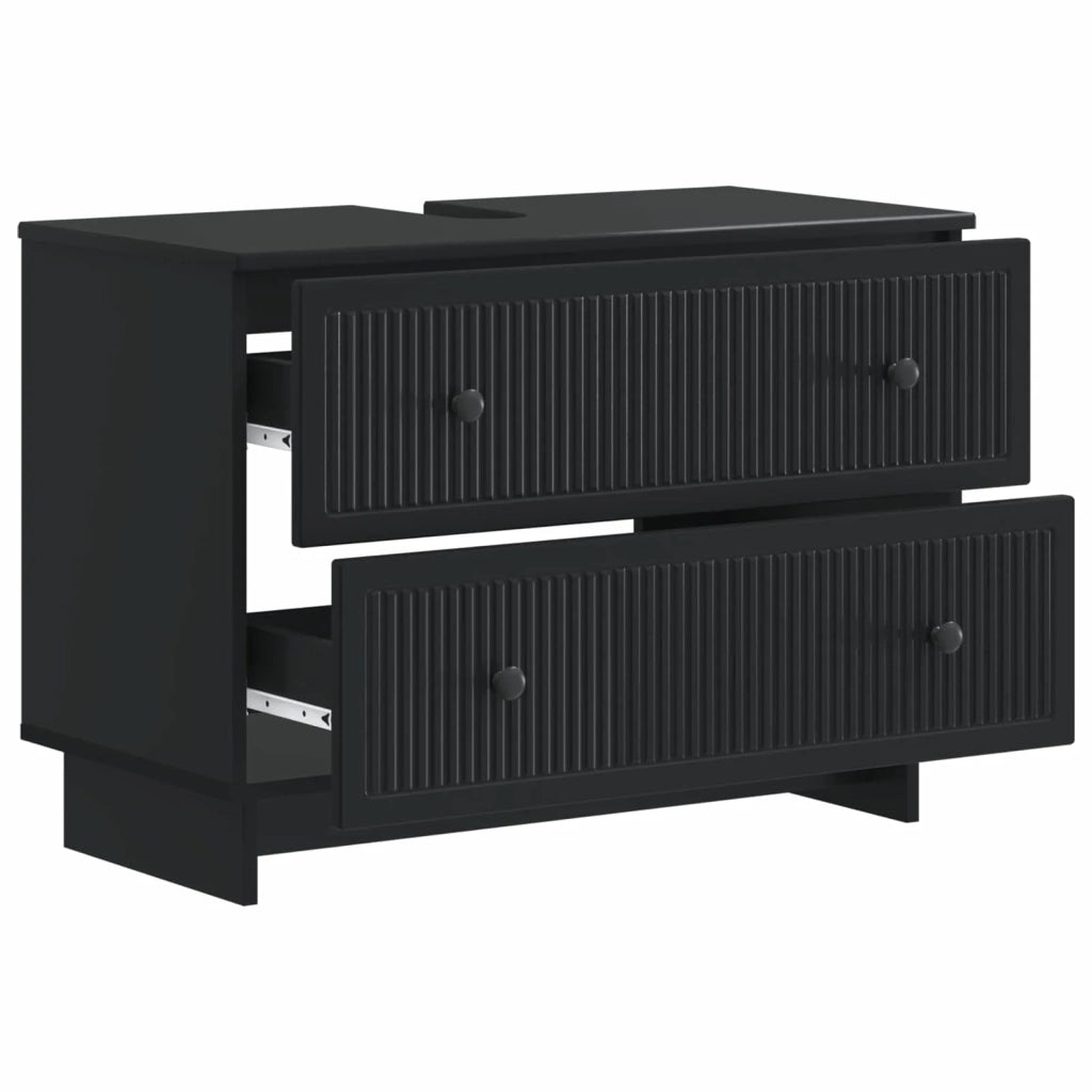 Armadio per Lavabo da Bagno EDE Nero 82 x 41 x 59 cm 895916