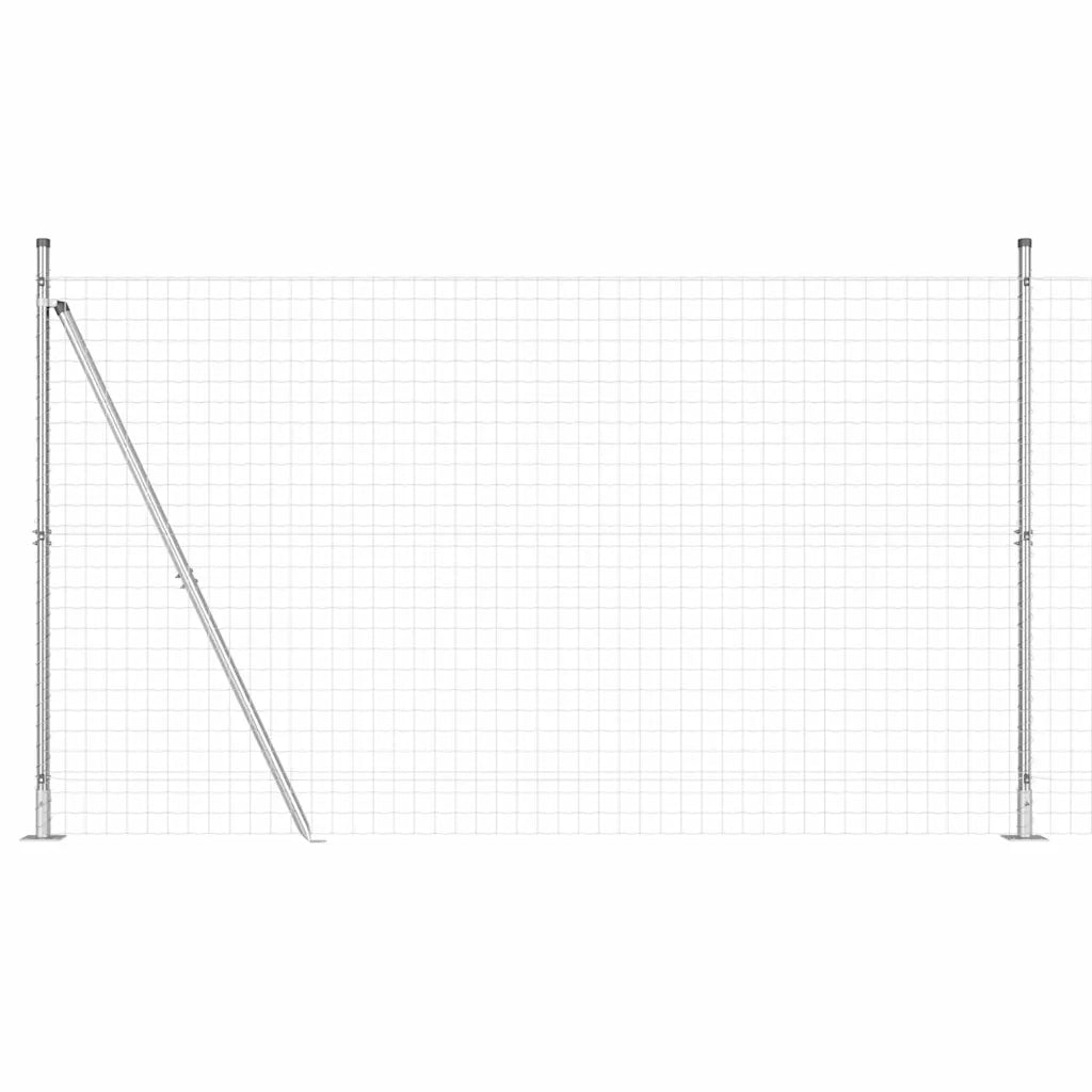Recinzione con Posto Argento 1,4 x 10 m Acciaio