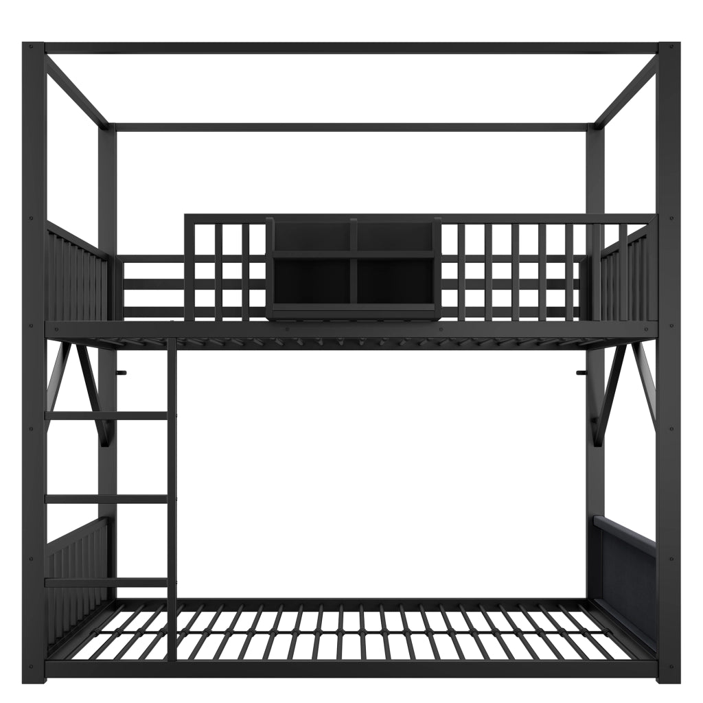 Letto a castello per bambini ¨C Minimal ¨C Nero metallo 90x200 cm