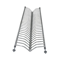 Mensola Scolapiatti da Incasso 86 cm in Acciaio Inox con Vaschetta e Attacco a Molle