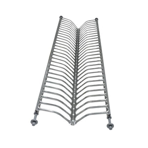 Mensola Scolapiatti da Incasso 86 cm in Acciaio Inox con Vaschetta e Attacco a Molle