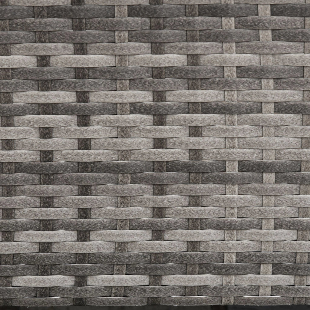 Divano 3 posti in rattan con cuscini ¨C Minimal ¨C grigio, acciaio, 173x68x78 cm