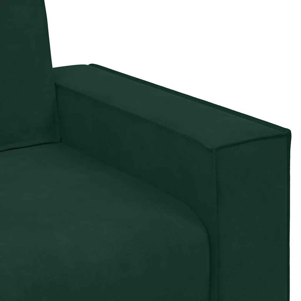 Set di Divani 2 pz con Cuscini Verde scuro in Velluto 3324702