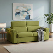 Nus, Divano Letto 3 Posti Sfoderabile Made in Italy, 225x95 cm Verde