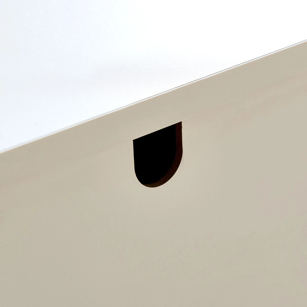Cassettiera Moderna 6 Cassetti ¨C MINIMAL ¨C Bianca MDF Metallo 120x40x78