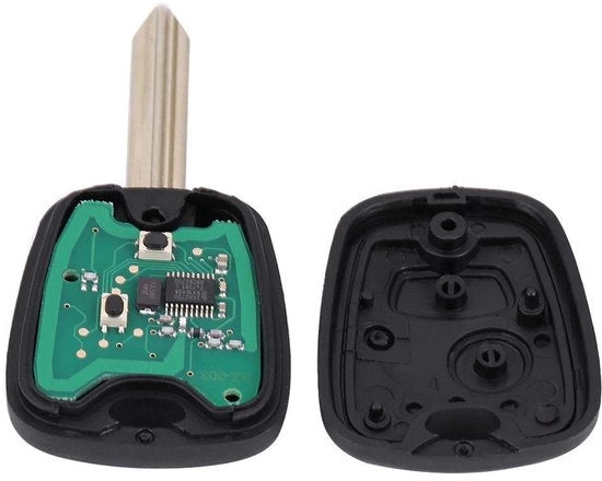 Pulsante Remoto 2-buttone - Chiave di Sostituzione - ID46 Chip - Frequenza 433 MHz - Adatto per Saxo Picasso - Facile da Installare - Chiave Avanzata