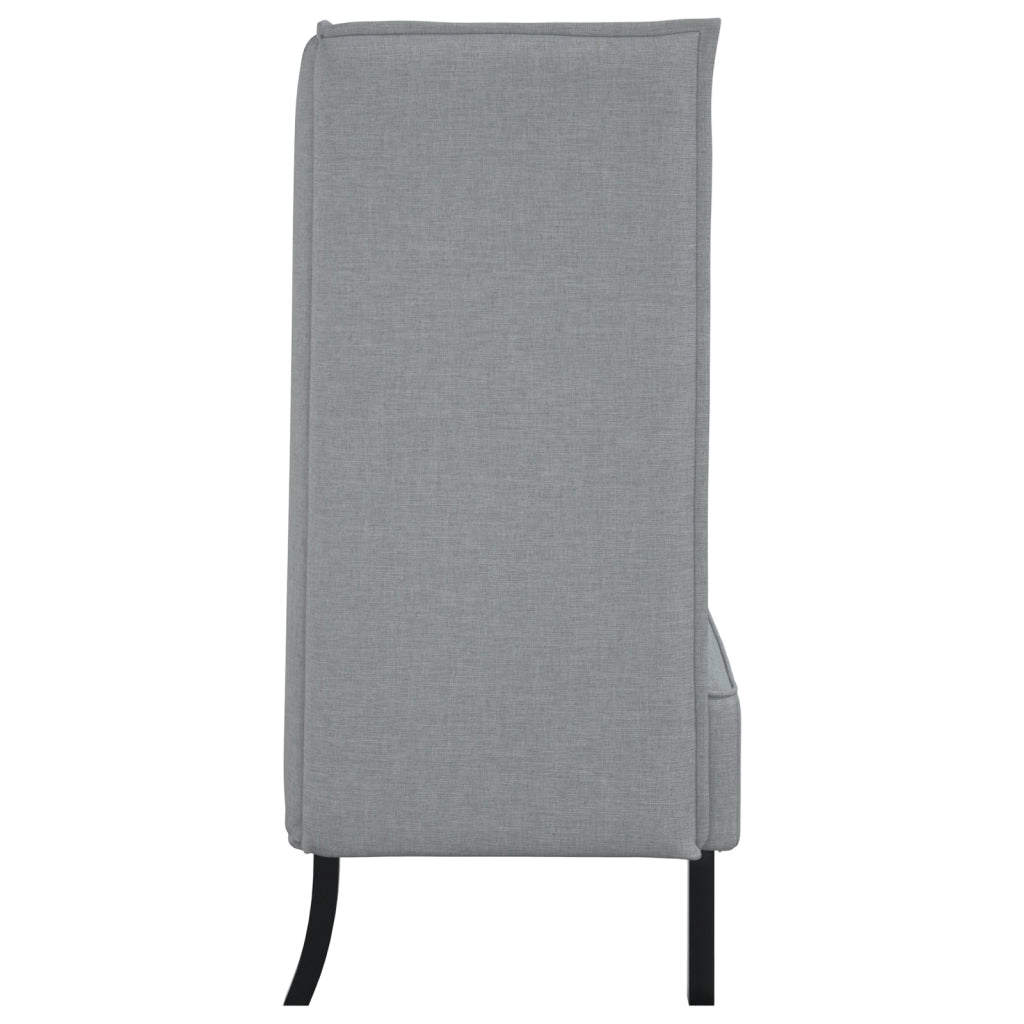 Divano Alto Schienale Grigio Chiaro 109x56x121 cm Tessuto