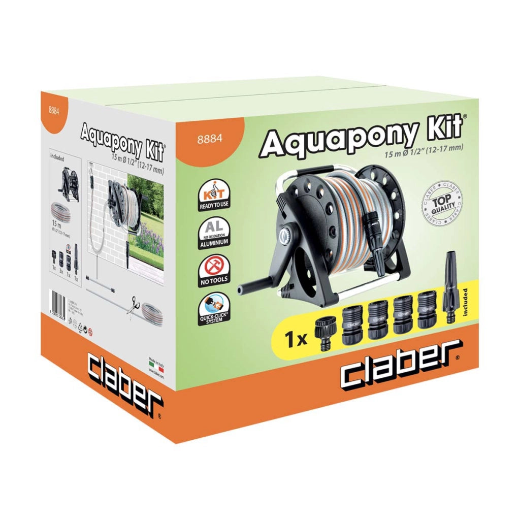 AVVOLGITUBO PORTATILE AQUAPONY IN KIT MT.15 8884    CLABER