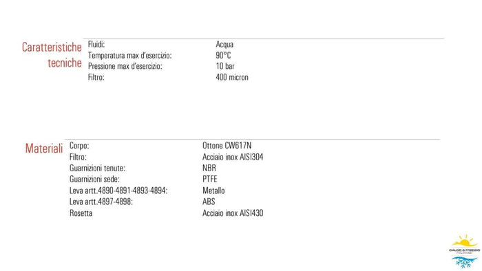 Rubinetto a sfera in ottone - Valvola Ad Angolo - Con Rosetta - Per lavatrice - Attacco 1/2" - Uscita 3/4" 