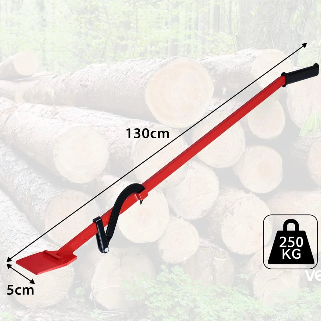 Sollevatore a cascata, 130 cm, forgiato con gancio reversibile e impugnatura antiscivolo, supporto per caduta in acciaio