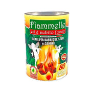 Trade Shop - Barattolo Accendifuoco Ecologico Da 80 Cubi Inodore Per Barbecue Stufe Camini 072954 -
