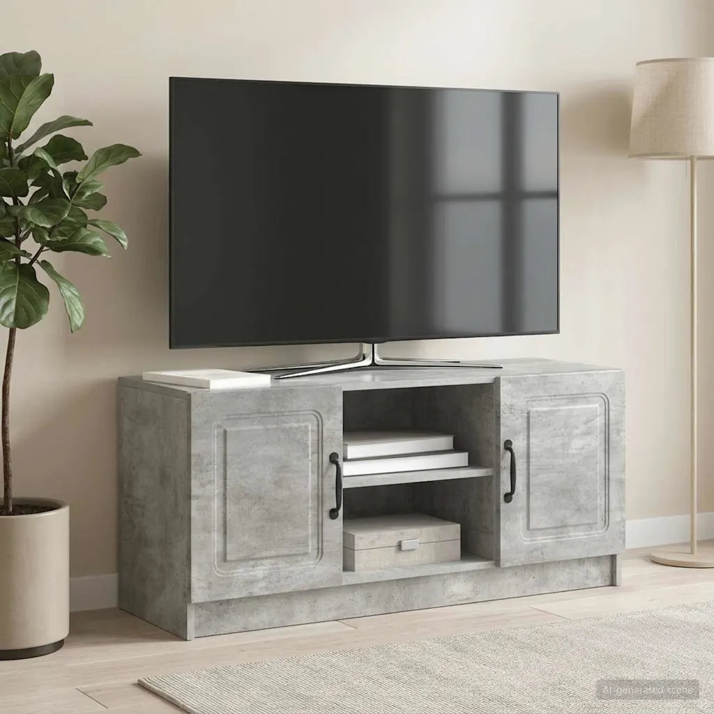 Mobile TV Grigio Cemento 102 x 34,5 x 47 cm 895848