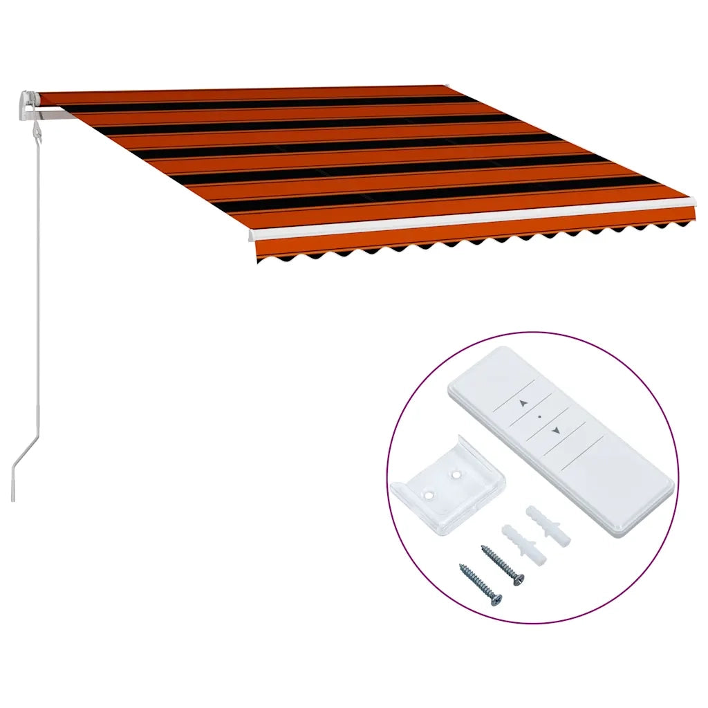 Tenda da Sole Retrattile Automatica 400x300 cm Arancione e Marrone 3051203