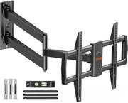 Muurbeugel per TV con braccio inclinabile extra lungo 813 mm per la maggior parte delle TV da 37 a 75 pollici fino a 45 kg, inclinabile, girevole e rotabile, compatibile con VESA 600 x 400 mm EV1036