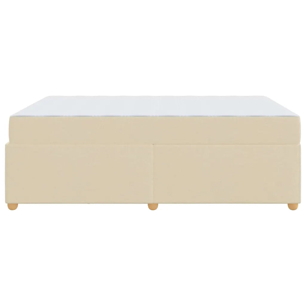 Struttura del letto con materasso Crema 160 x 200 cm Tessuto 3399368