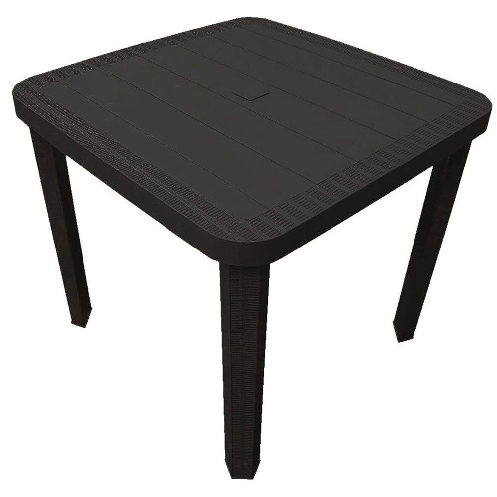 Trade Shop - Tavolo Quadrato Da Giardino 80x80x73hcm In Plastica Arredo Spazio Esterno 235420 -