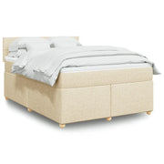 Giroletto a Molle con Materasso Crema 140x19 cm in Tessuto
