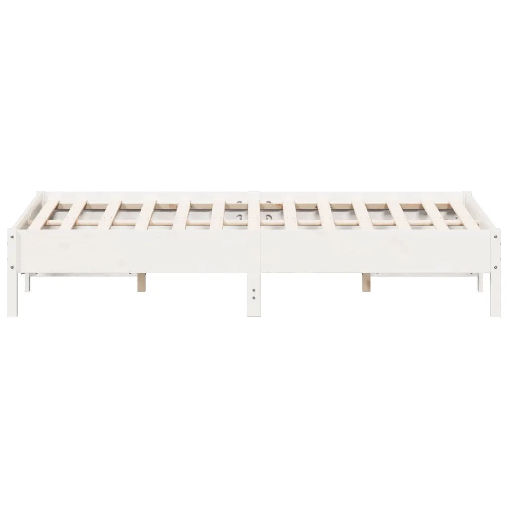 Letto senza Materasso Bianco 140x200 cm Legno Massello di Pino