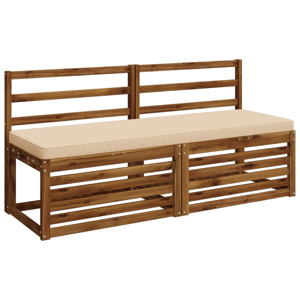 Cuscini per Panchina a 2 Pezzi VUGHT 2 pz 100% Poliestere Crema 952061