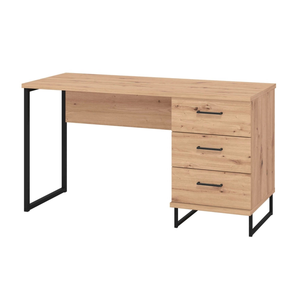 scrivania moderna con 3 cassetti cm 137 5x56x75 h - ZENWOOD