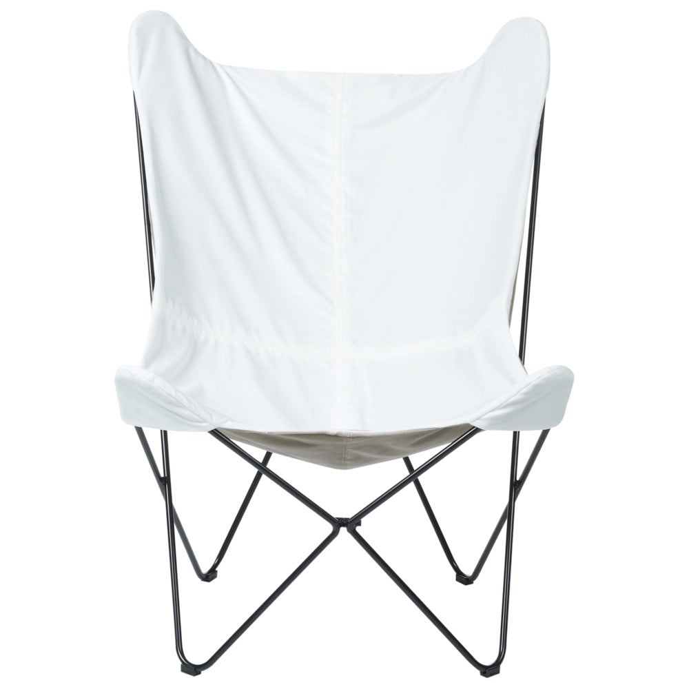 Sedia a farfalla in velluto di colore bianco soggiorno camera da letto design moderno