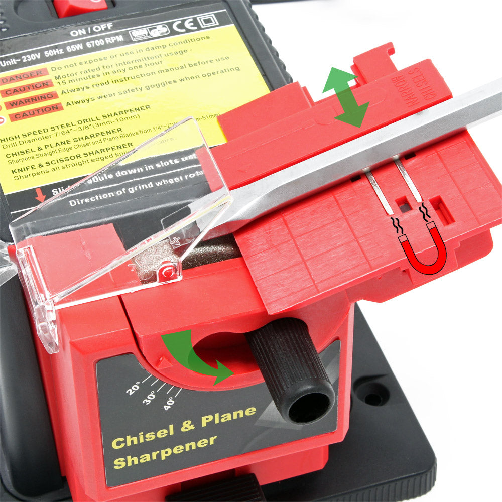 Rettificatrice universale 65 W per coltelli, forbici e trapani