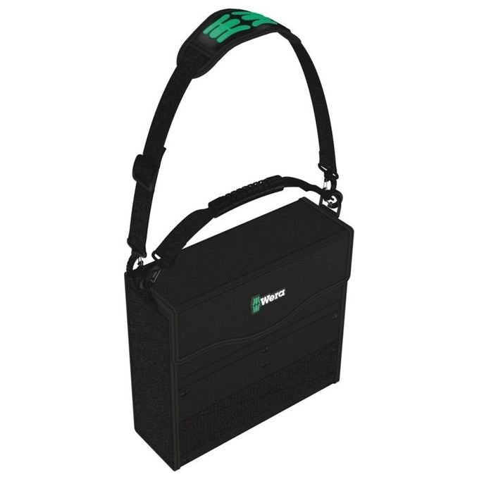 Wera 05004351001 2go 2 Borsa porta utensili Resistente all’acqua con tracolla regolabile e organizer interno colore Nero Verde