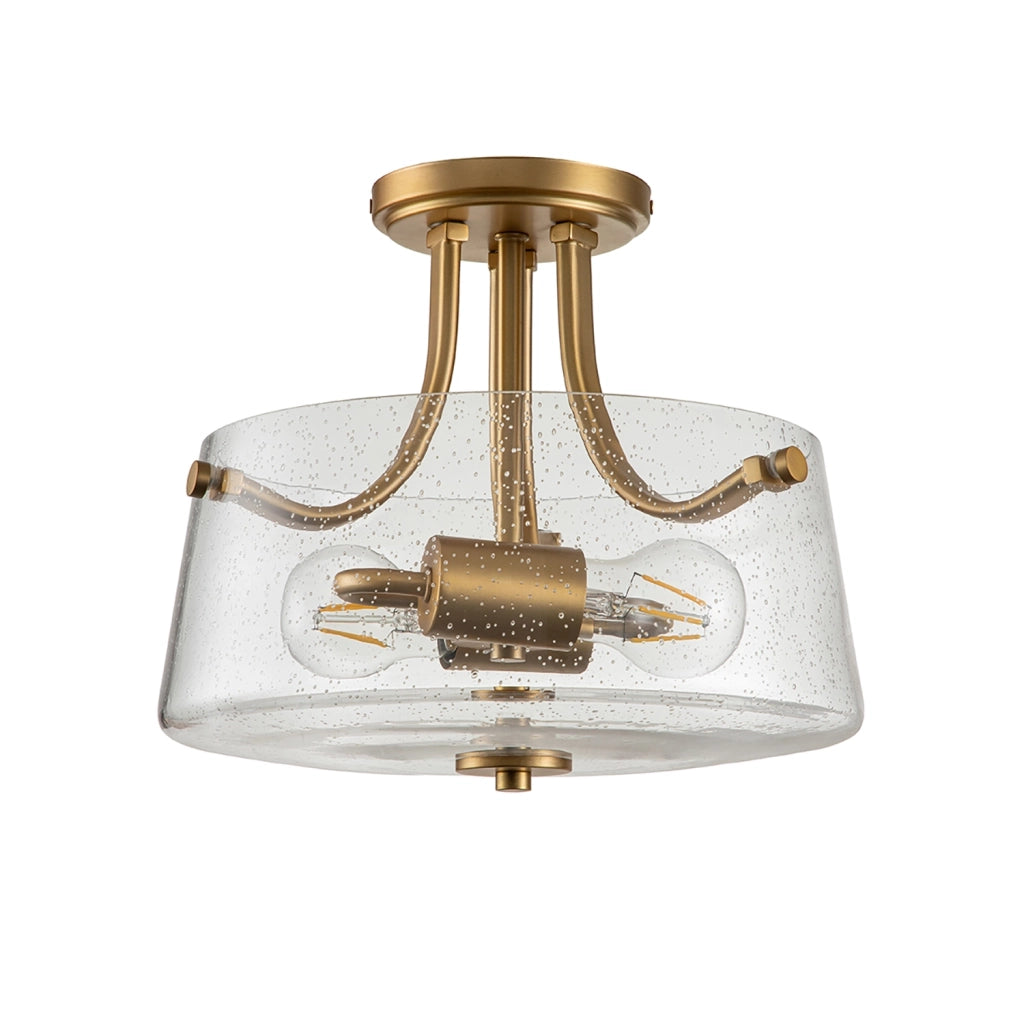 Lampada a Soffitto 4 Luci Kalf Acciaio Bianco A Bracci Curvi E Sfere Vetro Opalino E Oro