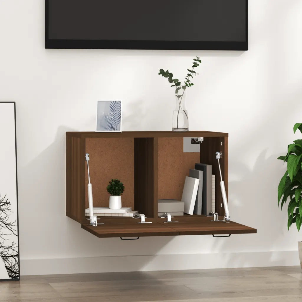 Armadietto a Muro | Mobile a Parete Rovere Marrone 60x36,5x35 Legno Multistrato