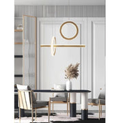 Trade Shop - Lampadario Led 80w A Sospensione Luce 6500k 4000k Effetto Cristallo Moderno Lp-23 - Oro-bianco Naturale      -