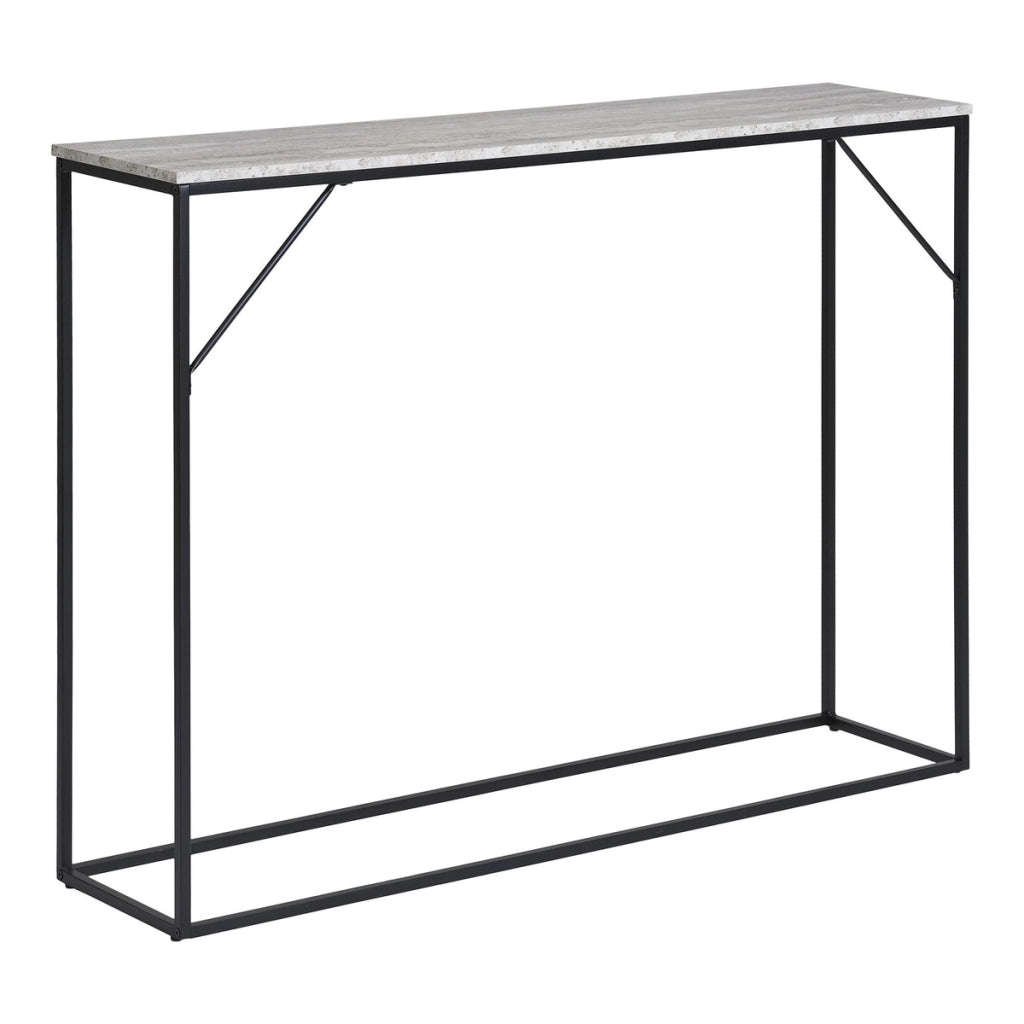 Tavolo Consolle Vita, Marrone, Metallo, 110x26x80 cm