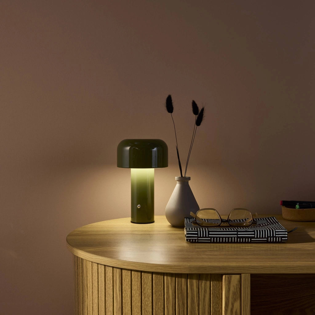 Lampada led in metallo, 13cm, verde