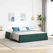 Struttura letto con materasso 2 pcs Verde Velluto 3399579