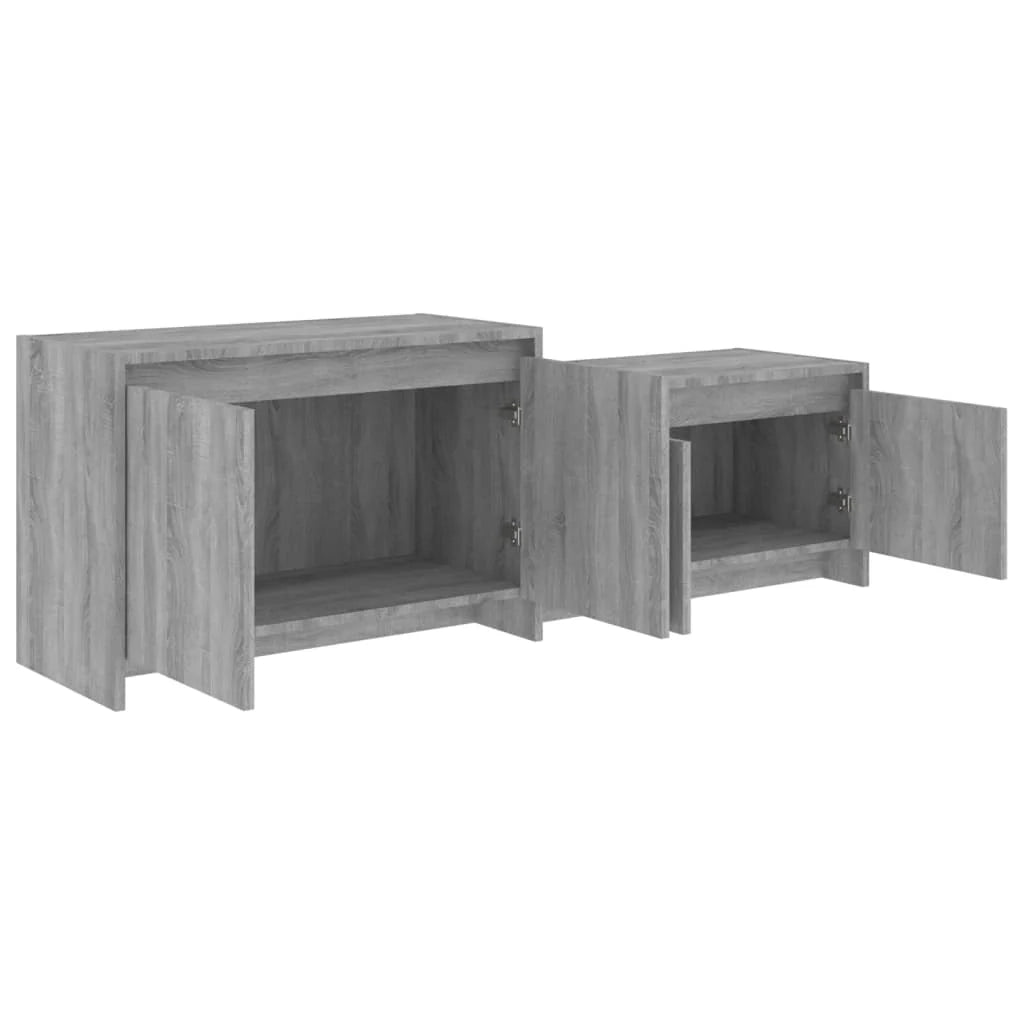Mobile TV multimediale mensola TV credenza TV sala da pranzo soggiorno camera da letto Sonoma 146,5 x 35 x 50 cm legno ingegnerizzato grigio 02_0028391