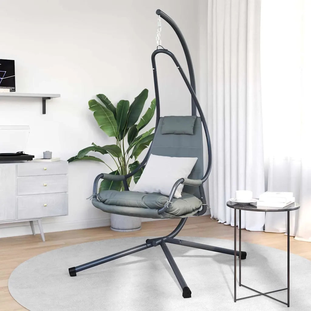 Sedia uovo sospesa Antracite 94 x 107 x 196,5 cm Acciaio 42003852