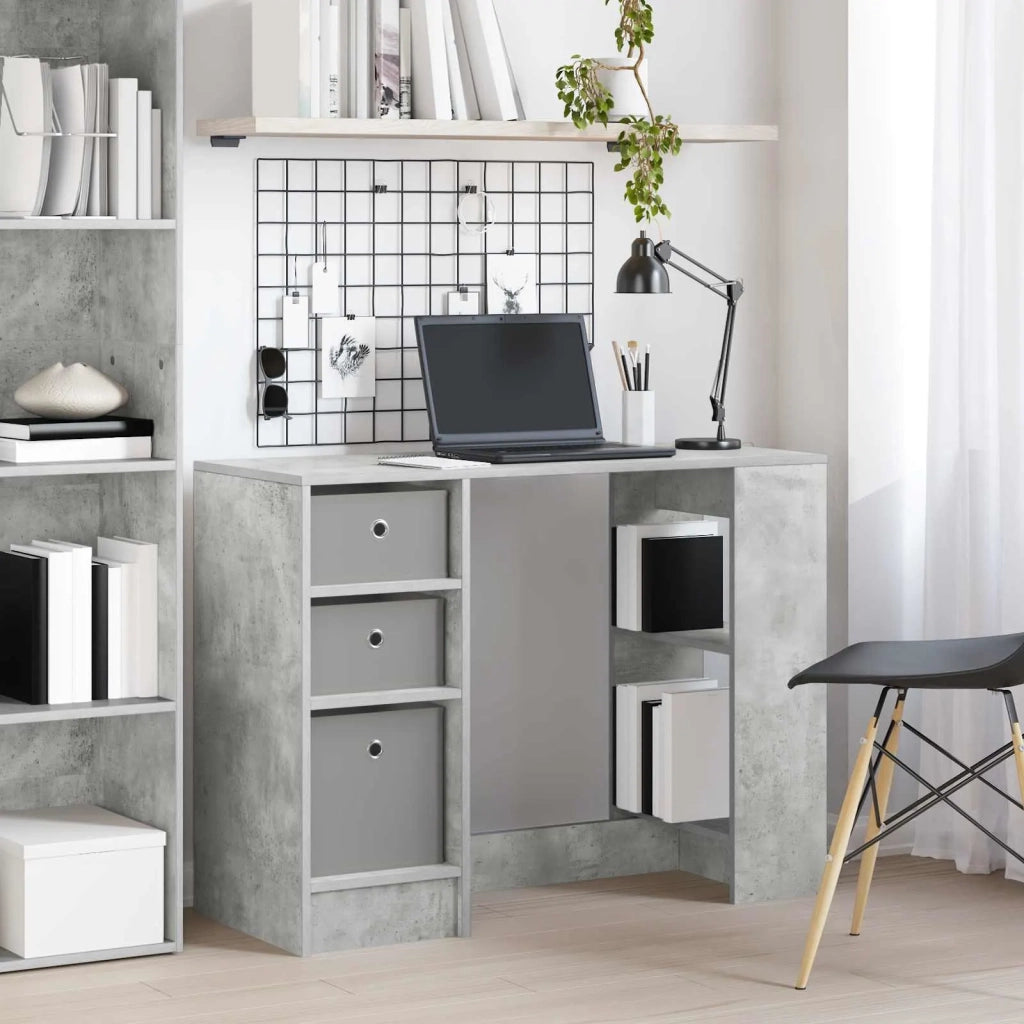 Scrivania Grigio cemento 100 x 40 x 75 cm Legno multistrato
