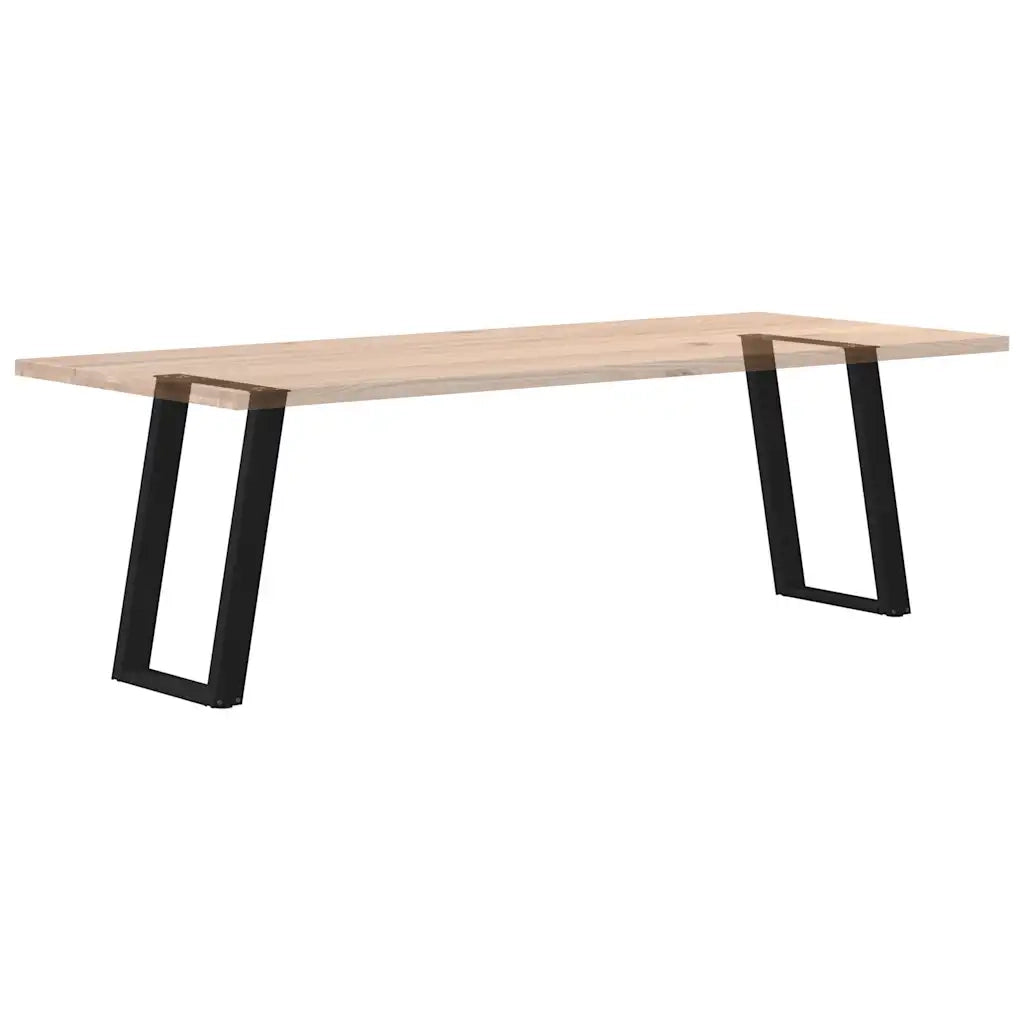 vidaXL Gambe per tavolo da pranzo a forma di U 2 pz nere 50x(72-73) cm in acciaio