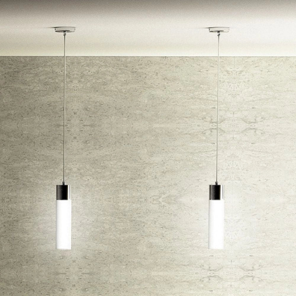 Lampadario Lampada EIGHT a sospensione vetro opalino/cromo 230V E27 28W