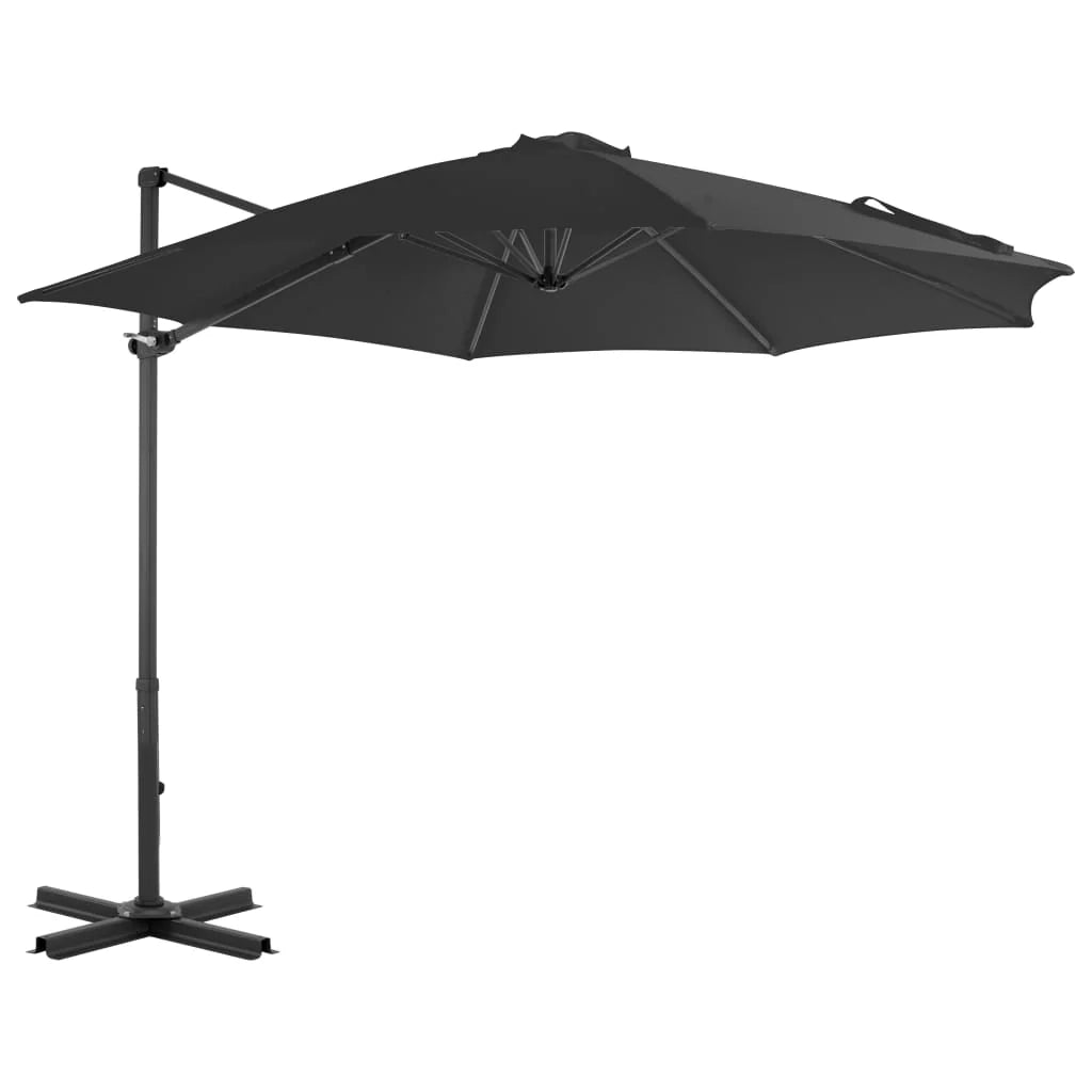 Ombrellone da giardino con base portatile diametro: 3 m antracite 02_0008044
