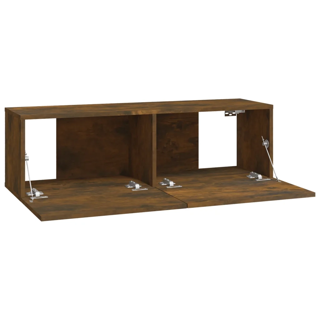 Mobili Porta TV a Parete 4 pz Rovere Fumo 100x30x30 cm cod mxl 10168