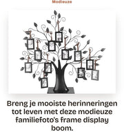 Set di cornici fotografiche 12 pezzi - Decorazione da tavolo indipendente - Metallo di alta qualità - Duraturo - Design albero di moda - Resistente alla corrosione - Set di cornici fotografiche