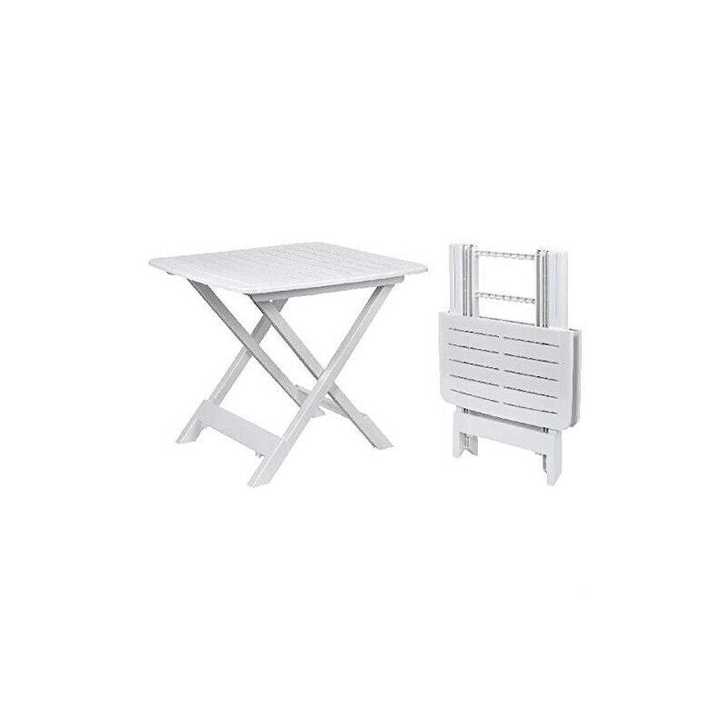 MAURY'S TAVOLO PIEGHEVOLE RESINA BIANCO 80X72X70 CM