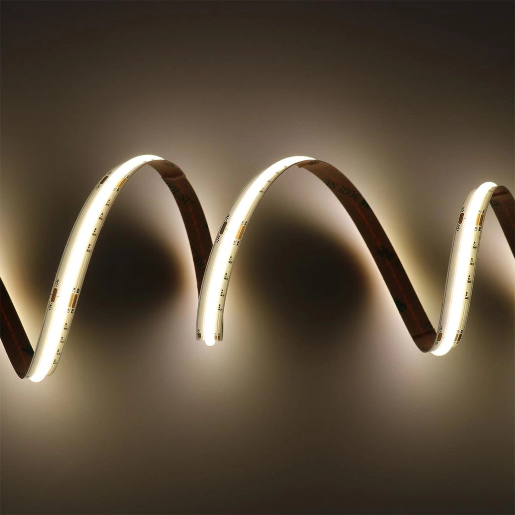 Striscia Led COB 24V 15W/M 120lm/W CRI Ra>90 Angolo 180 Dimmerabile IP20 Sezione Taglio 50mm CCT 2700K-6500K MS22528