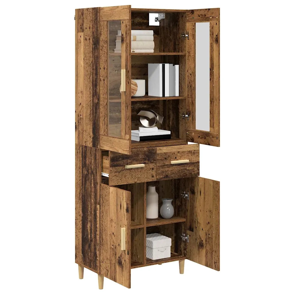 Credenza-Buffet-Armadio da cucina Legno vecchio 69,5 x 34 x 180 cm Legno multistrato 110553