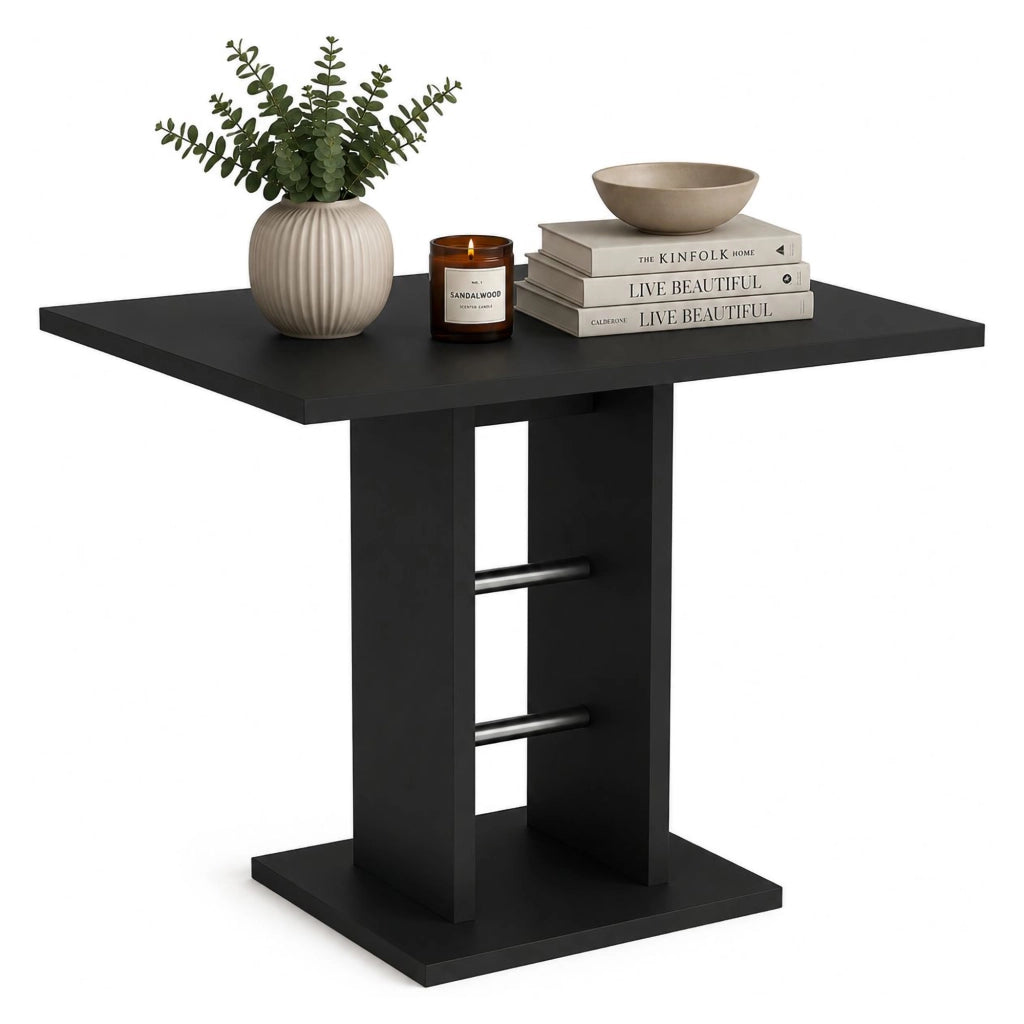 Livala, Tavolo Fisso 4 Posti, 76x76x74h cm Nero Antracite