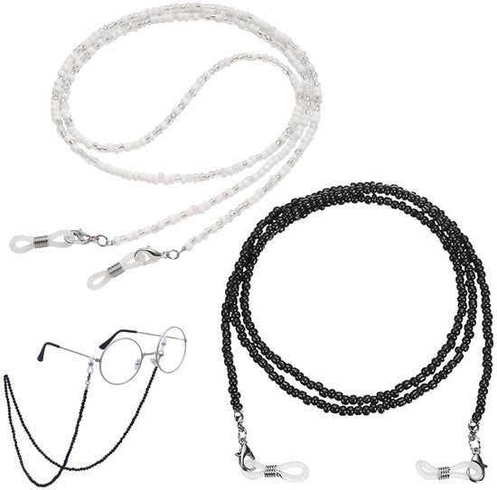 Cinturino per Occhiali Moderno con Combinazione a Due Colori - Cinturino per Occhiali - Supporto Antiscivolo per Occhiali - Leggero - Duraturo - Materiale di Alta Qualità a Cristallo - Cinturino per Occhiali
