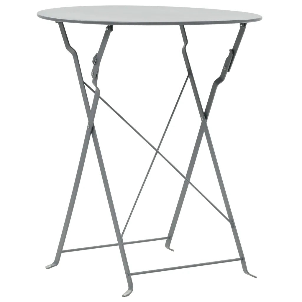 Set da Bistrot 3 pz | Set Salotto da Giardino in Acciaio Grigio