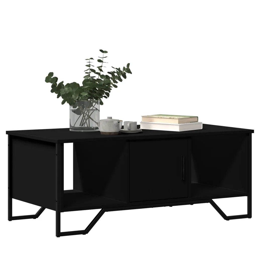 Tavolino da Salotto Nero 100x51x40 cm in Legno Multistrato