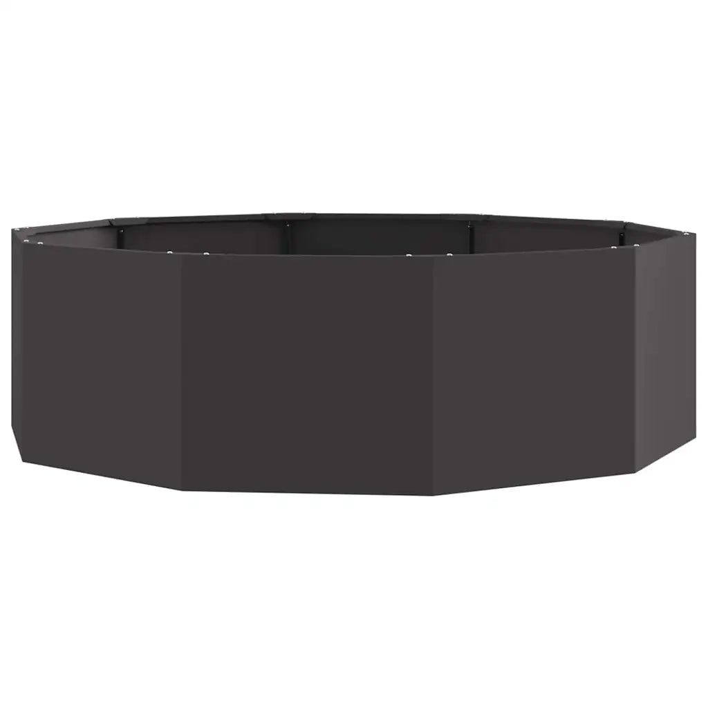 Fioriera-Vaso da Esterno-Contenitore per Piante Nero 120 x 120 x 35 cm Acciaio