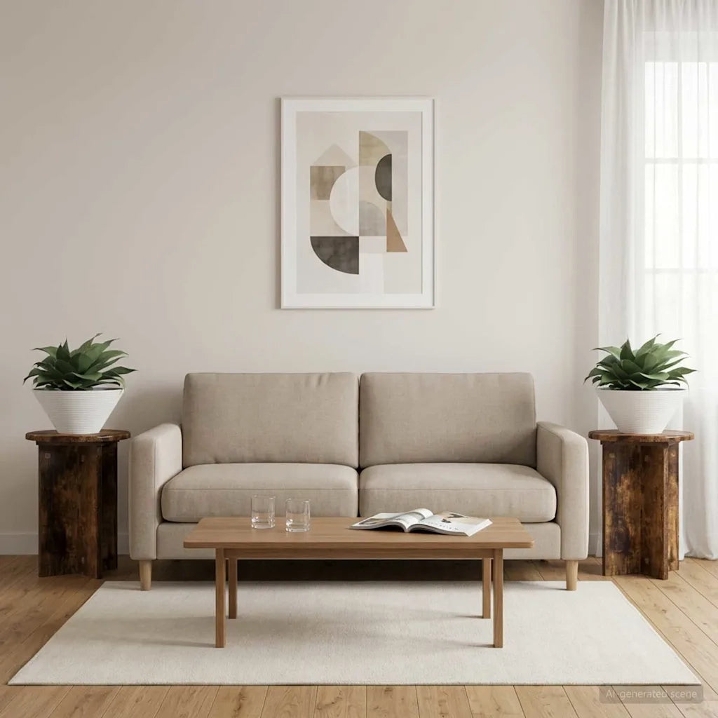 Supporto per piante 2 pz Rovere Fumo Ø29,5 x 40 cm 899740